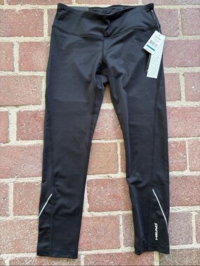 Head Black Reflective-Accent Tight Fit Moisture Mgmnt Leggings